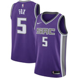 Men's Nike De'Aaron Fox Purple Sacramento Kings Swingman Jersey  Icon Edition