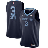 Men's Nike Jevon Carter Navy Memphis Grizzlies Swingman Sponsor Patch Jersey – Icon Edition  Navy