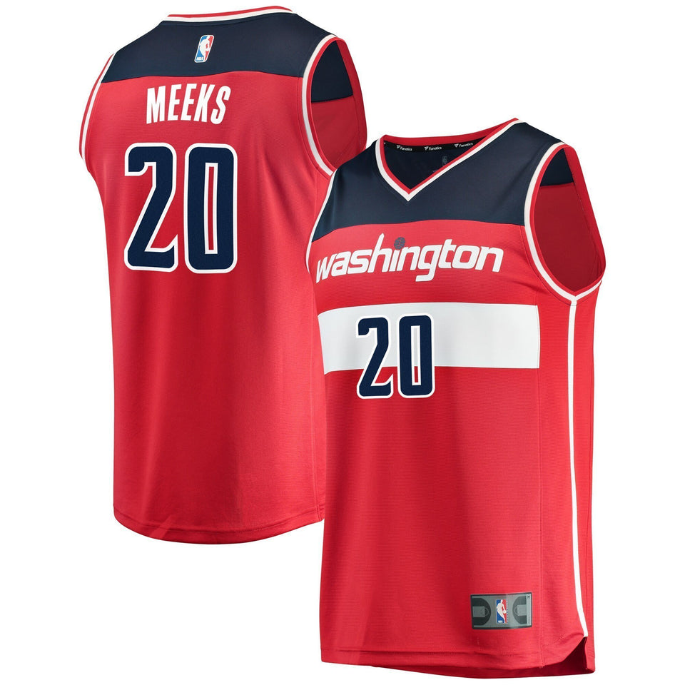 Men's Fanatics Branded Jodie Meeks Red Washington Wizards Fast Break Replica Team Color Player Jersey  Icon Edition Red
