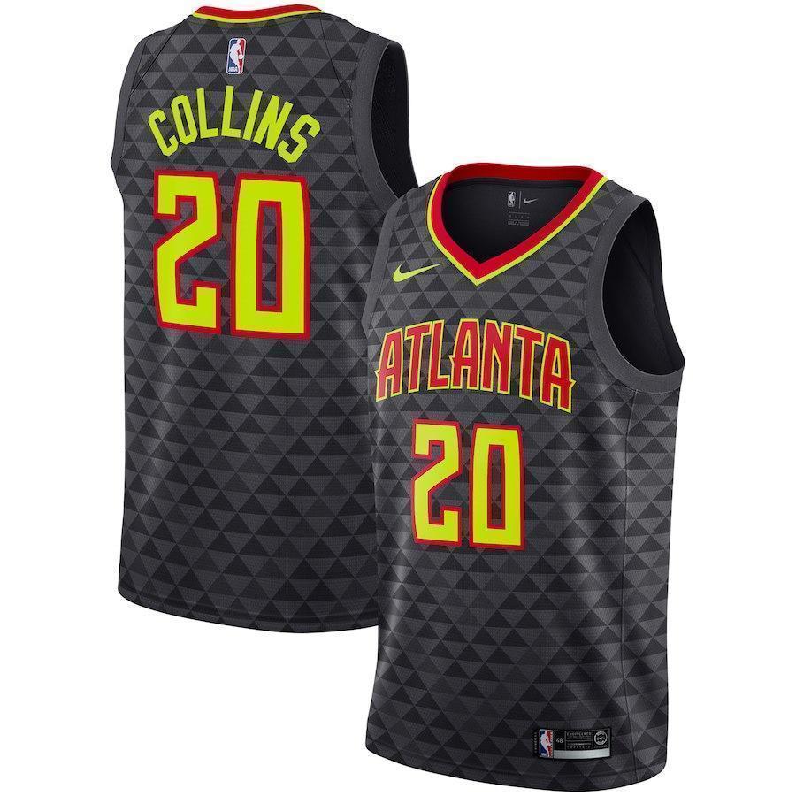 John Collins Atlanta Hawks Swingman Jersey  Icon Edition  Black