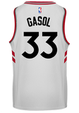 Raptors Adult Swingman Association Jersey  Gasol  White