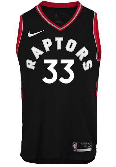 Raptors Adult Swingman Statement Jersey  Gasol  Black