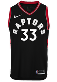 Raptors Adult Swingman Statement Jersey  Gasol  Black