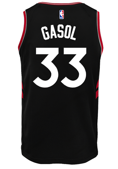 Raptors Adult Swingman Statement Jersey  Gasol  Black