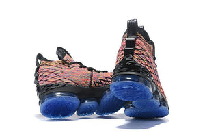 Nike Lebron XV 15 Black Rainbow Blue Men Shoes Sale Size US7,8,8.5,9,10,11,12