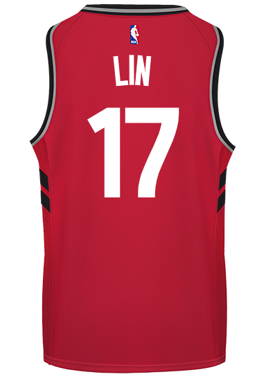 Raptors Adult Swingman Icon Jersey  Lin  Red