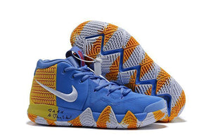 Nike Kyrie 4 Blue Yellow White Men Basketball Shoes Sale Size US 7,8,8.5,9.5,10,11,12