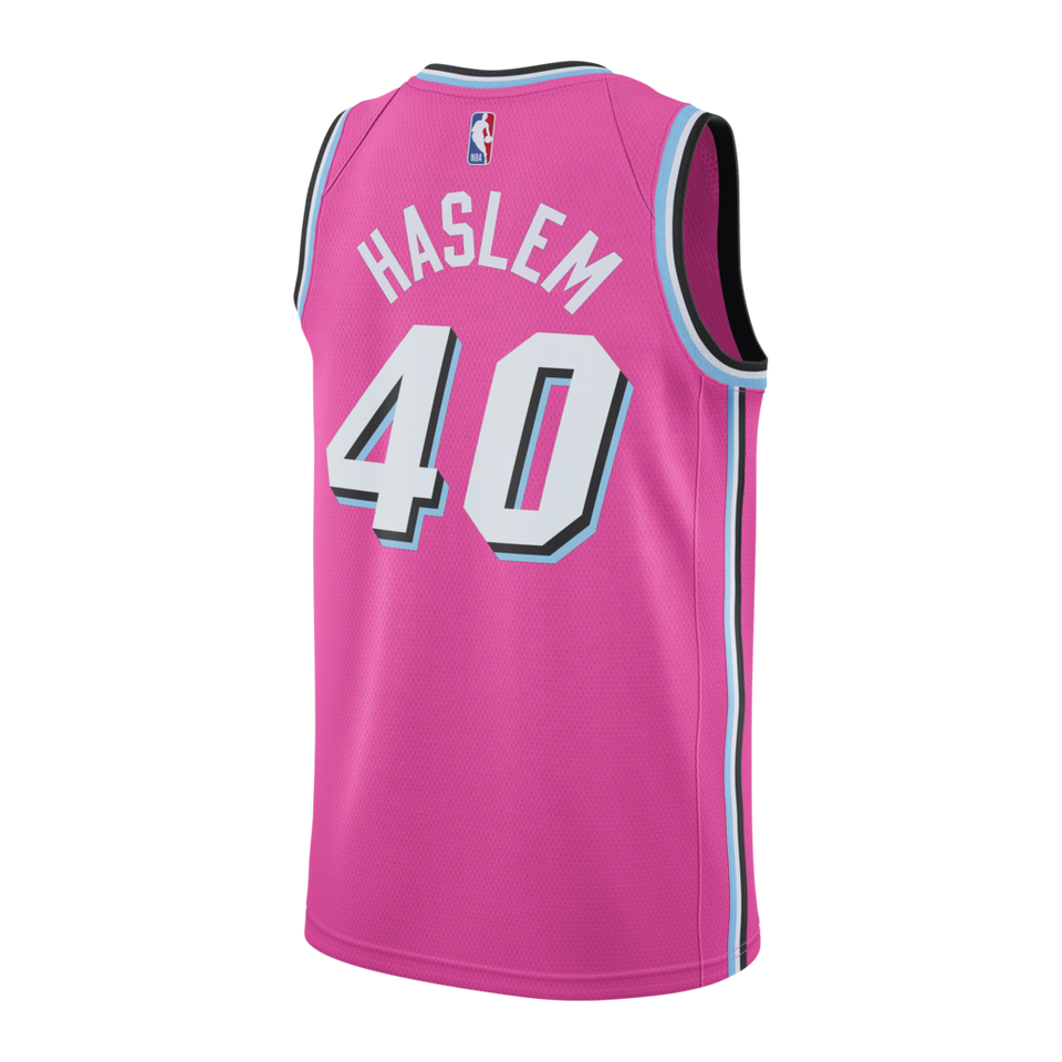 Udonis Haslem Nike Sunset Vice Swingman Jersey  Pink