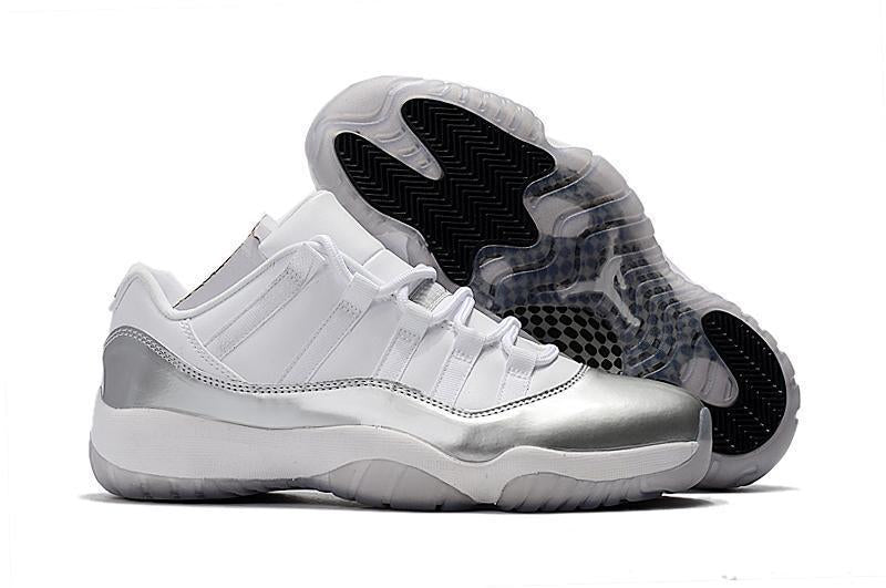 Nike Air Jordan 11 Retro Low White Metallic Silver Basketball Men