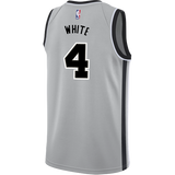 White San Antonio Spurs Men's Nike  Statement Edition Swingman Personalized Jersey   Grey