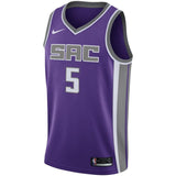 Men's Nike De'Aaron Fox Purple Sacramento Kings Swingman Jersey  Icon Edition