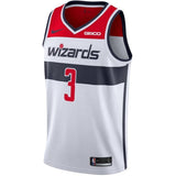 Men's Nike Bradley Beal White Washington Wizards Swingman Sponsor Patch Jersey  Association Edition  White