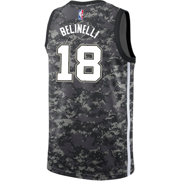 Belinelli San Antonio Spurs Men's Nike  City Edition Swingman Personalized Jersey  Navy