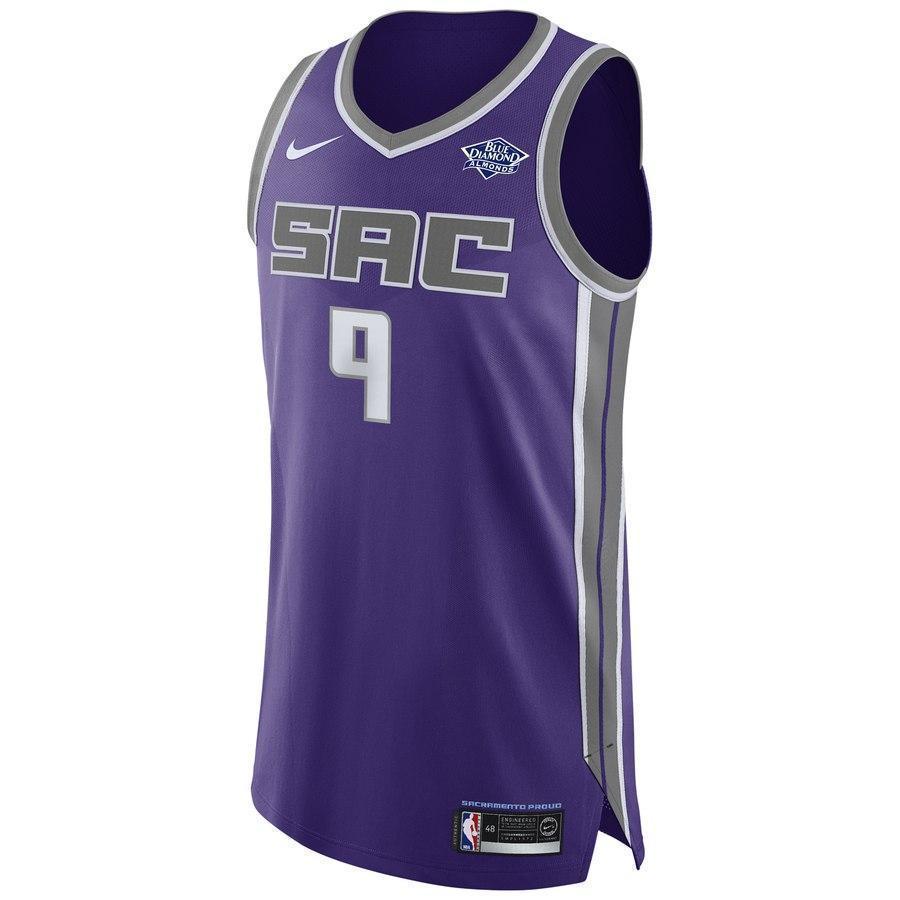 Men's Nike Iman Shumpert Purple Sacramento Kings Authentic Sponsor Patch Jersey – Icon Edition