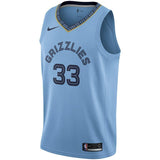 Men's Nike Marc Gasol Light Memphis Grizzlies Swingman Jersey  Statement Edition  Blue