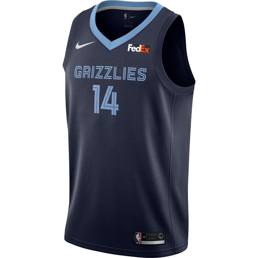 Men's Nike Doral Moore Memphis Grizzlies Swingman Sponsor Patch Jersey – Icon Edition  Navy