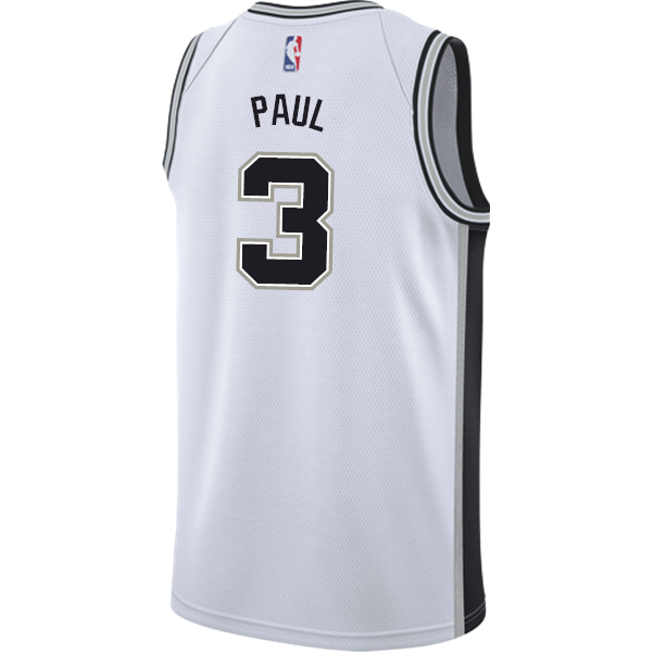 Paul San Antonio Spurs Men's Nike Custom Personalized Icon Swingman Jersey  White