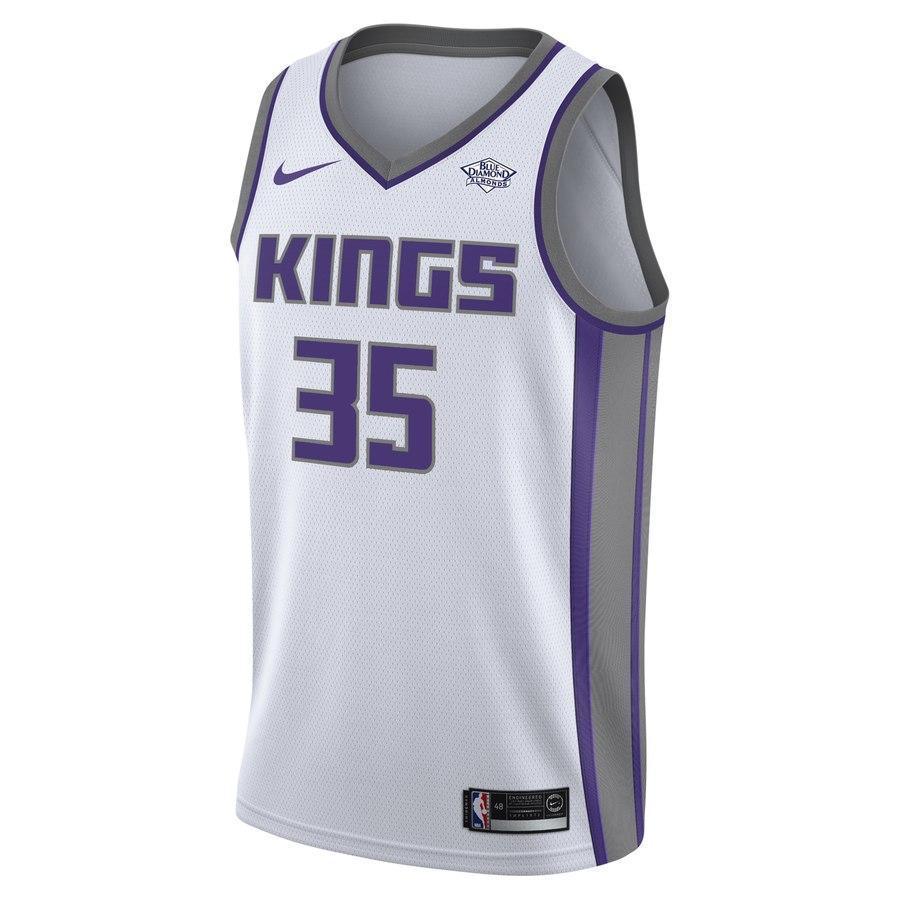 Men's Nike Marvin Bagley III White Sacramento Kings Swingman Sponsor Patch Jersey  Association Edition