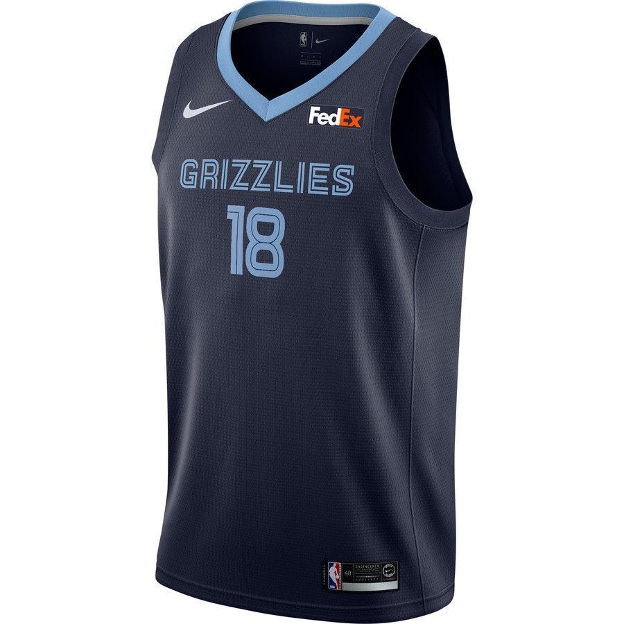 Men's Nike Markel Crawford Memphis Grizzlies Swingman Sponsor Patch Jersey – Icon Edition  Navy