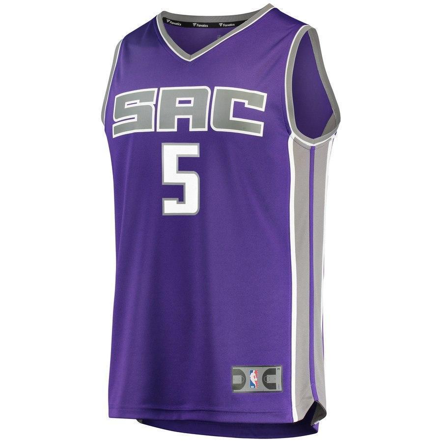 Men's Fanatics Branded De'Aaron Fox Purple Sacramento Kings Fast Break Jersey  Icon Edition