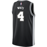 White San Antonio Spurs Men's Nike Custom Personalized Icon Swingman Jersey  Black