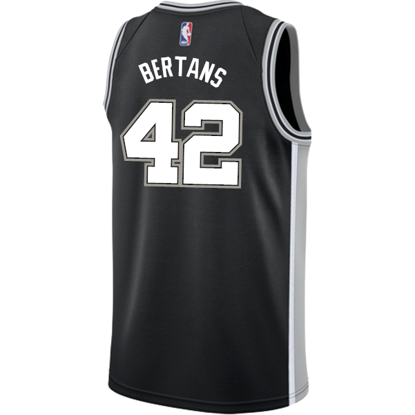 Bertans San Antonio Spurs Men's Nike Custom Personalized Icon Swingman Jersey  Black