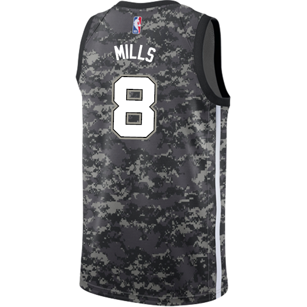 Mills San Antonio Spurs Men's Nike  City Edition Swingman Personalized Jersey  Navy