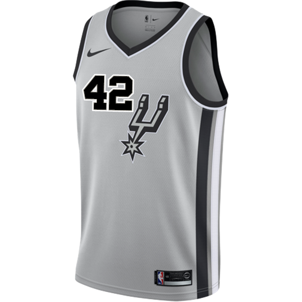 Bertans San Antonio Spurs Men's Nike  Statement Edition Swingman Personalized Jersey   Grey