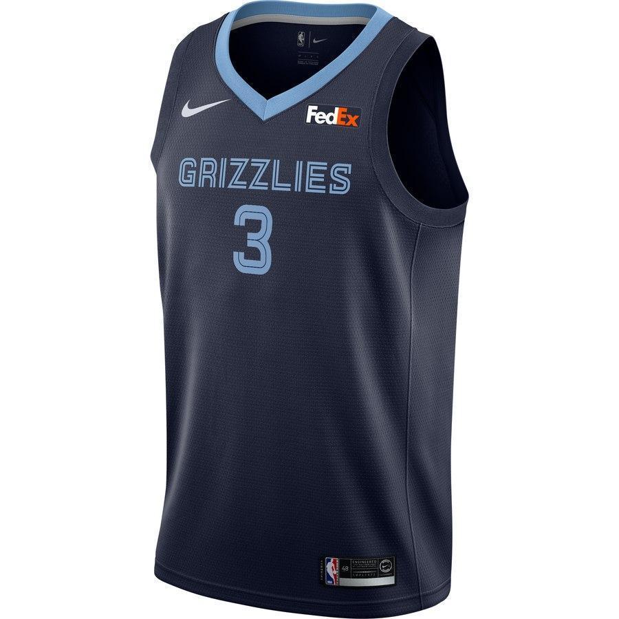 Men's Nike Jevon Carter Navy Memphis Grizzlies Swingman Sponsor Patch Jersey – Icon Edition  Navy