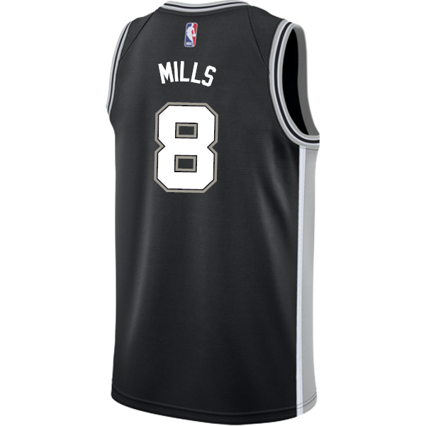 Mills San Antonio Spurs Men's Nike Custom Personalized Icon Swingman Jersey  Black