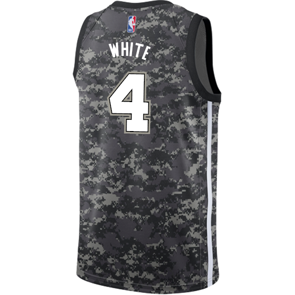 White San Antonio Spurs Men's Nike  City Edition Swingman Personalized Jersey  Navy