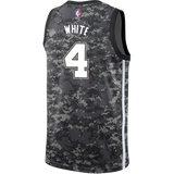 White San Antonio Spurs Men's Nike  City Edition Swingman Personalized Jersey  Navy