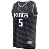 Men's Fanatics Branded De'Aaron Fox Black Sacramento Kings Fast Break Jersey  Statement Edition