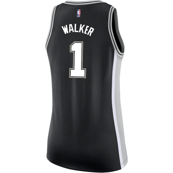 Walker San Antonio Spurs Women's Nike Custom Personalized Icon Swingman Jersey  Black
