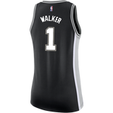 Walker San Antonio Spurs Women's Nike Custom Personalized Icon Swingman Jersey  Black