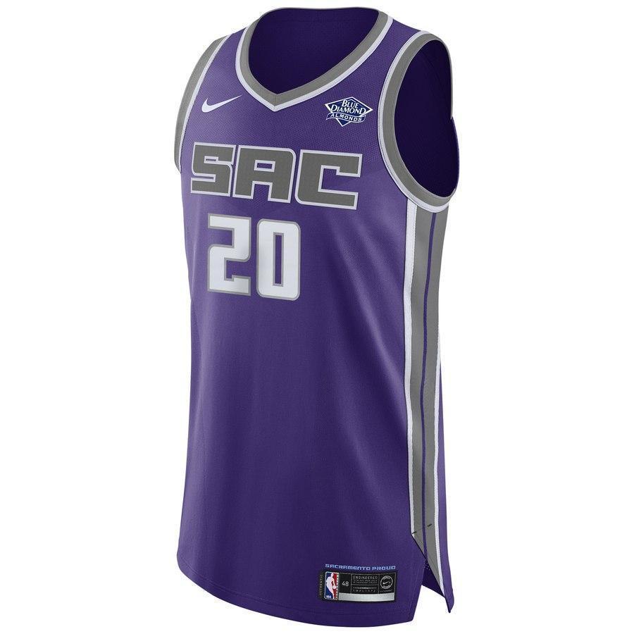 Men's Nike Harry Giles Purple Sacramento Kings Authentic Sponsor Patch Jersey – Icon Edition