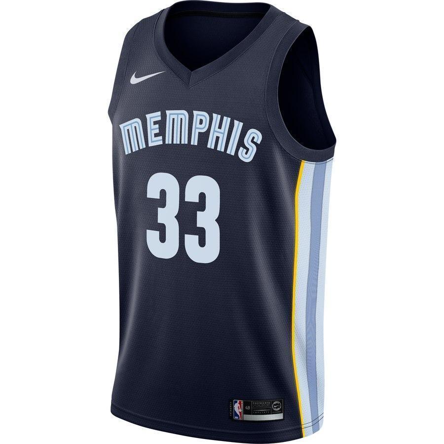Men's Nike Marc Gasol Memphis Grizzlies Swingman Jersey  Icon Edition  Navy