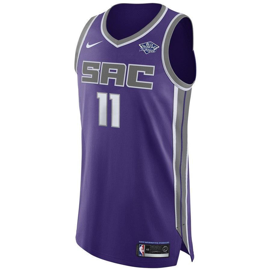 Men's Nike Yogi Ferrell Purple Sacramento Kings Authentic Sponsor Patch Jersey – Icon Edition