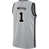 Walker San Antonio Spurs Men's Nike  Statement Edition Swingman Personalized Jersey   Grey