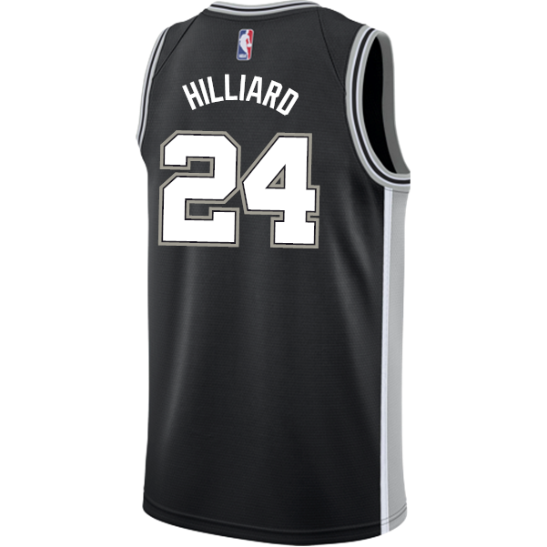 Hilliard San Antonio Spurs Men's Nike Custom Personalized Icon Swingman Jersey  Black