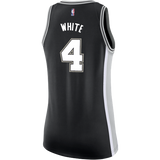 White San Antonio Spurs Women's Nike Custom Personalized Icon Swingman Jersey  Black