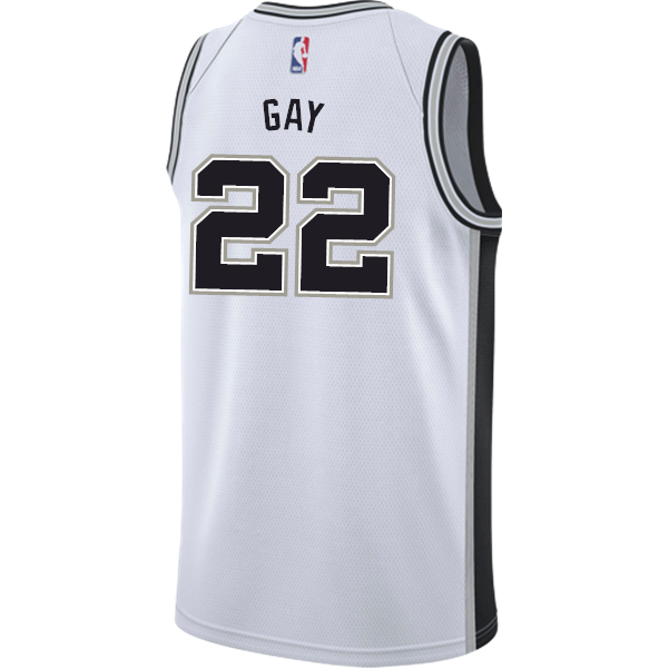 Gay San Antonio Spurs Men's Nike Custom Personalized Icon Swingman Jersey  White