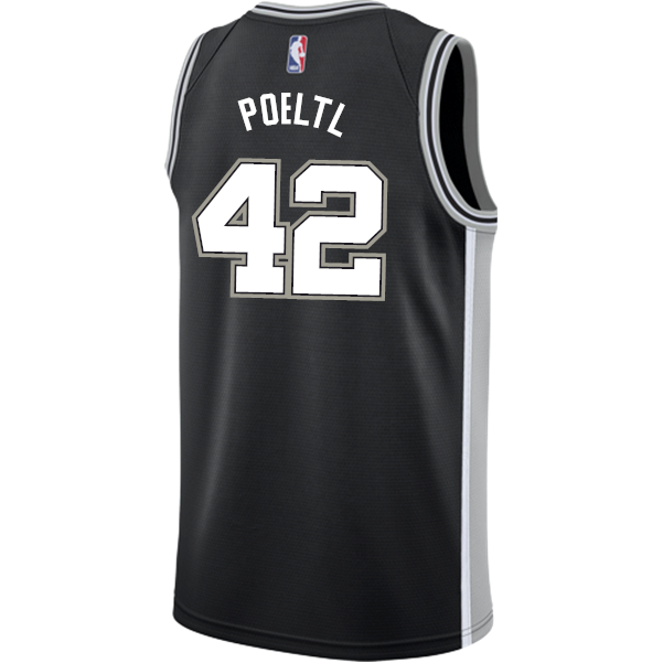 Poeltl San Antonio Spurs Men's Nike Custom Personalized Icon Swingman Jersey  Black