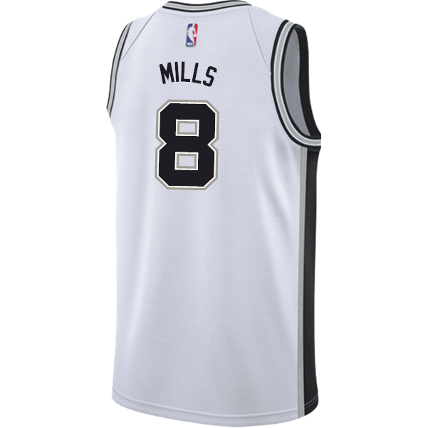 Mills San Antonio Spurs Men's Nike Custom Personalized Icon Swingman Jersey  White