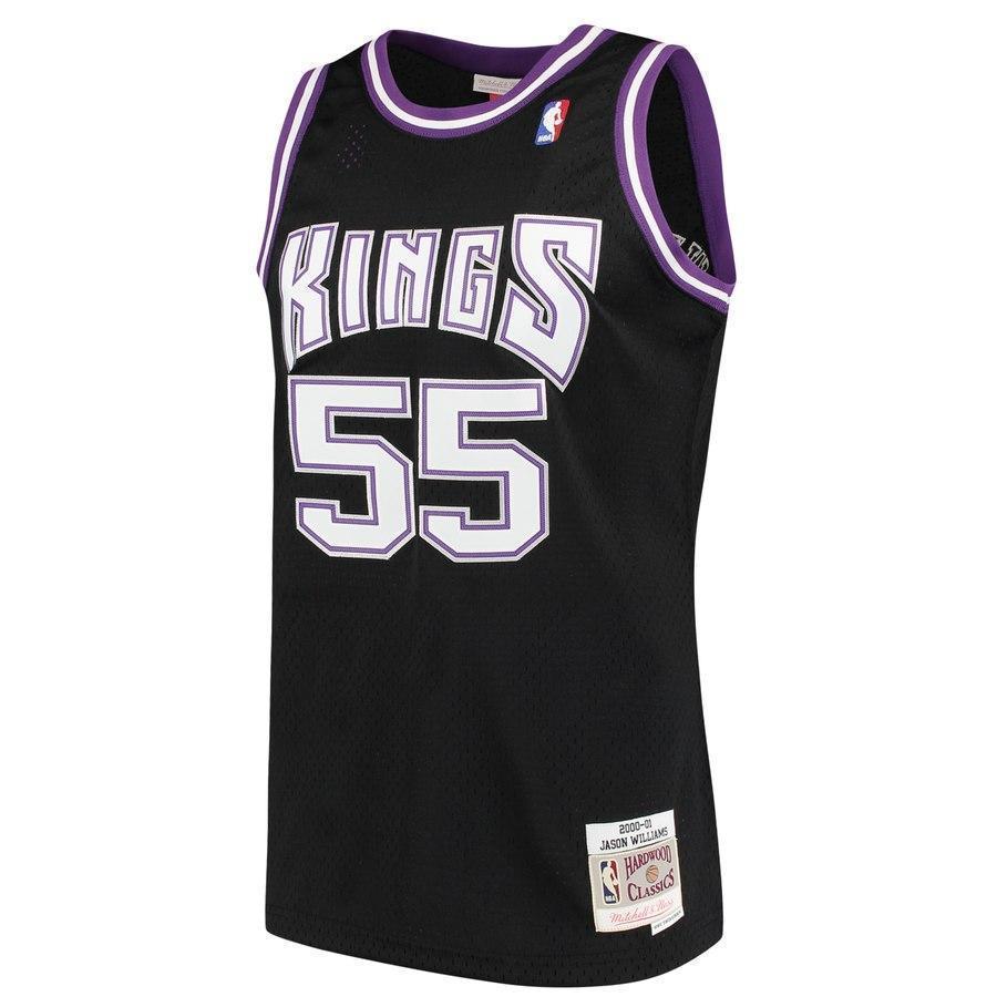 Men's Mitchell & Ness Jason Williams Black Sacramento Kings  Hardwood Classics Swingman Jersey