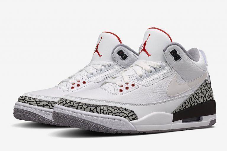 Nike Air Jordan 3 Retro Katrina White Cement Back Red Men Shoes Sale