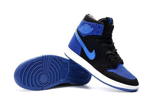 Nike Air Jordan 1 High Retro Flyknit Navy Black Shoes Basketball Men