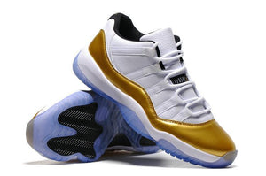 Nike Air Jordan 11 Retro Low White Metallic Gold Coin Basketball Men