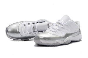 Nike Air Jordan 11 Retro Low White Metallic Silver Basketball Men