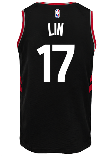 Raptors Adult Swingman Statement Jersey  Lin  Black